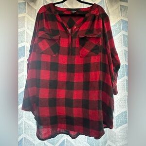 Torrid Harper Softest Flannel Tunic Pullover Size 5x
